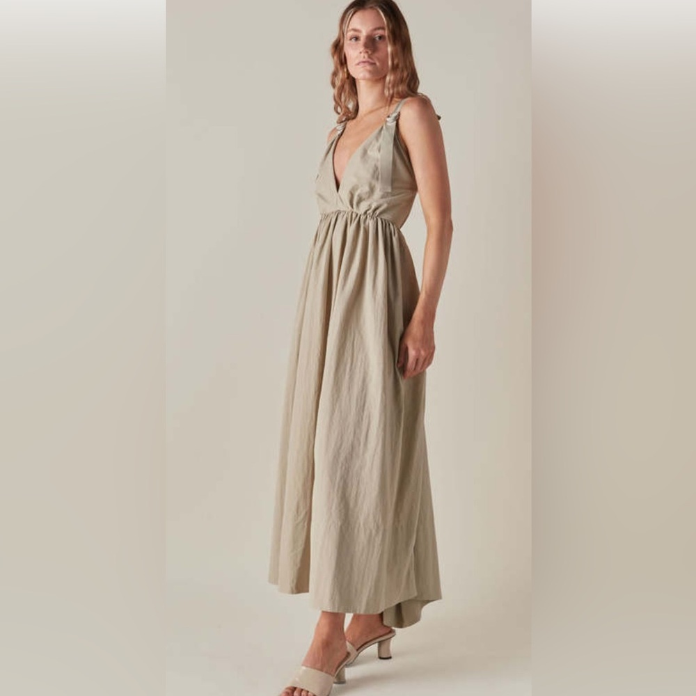 St. Agni Neutral Maxi Dress